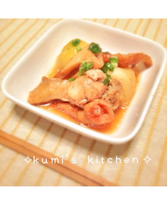 圧力鍋速攻♡手羽元とじゃがいもとちくわ煮-レシピのメイン写真