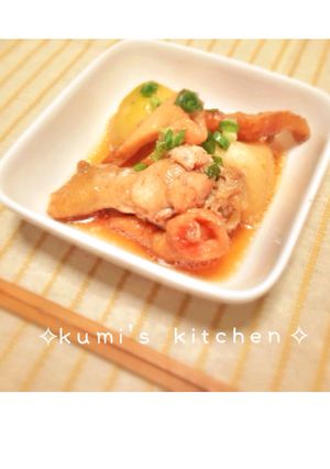 圧力鍋速攻♡手羽元とじゃがいもとちくわ煮-レシピのメイン写真