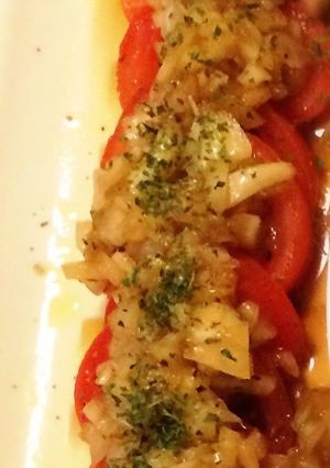 食べるオニオンドレッシングのトマトサラダ-レシピのメイン写真