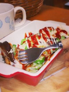 茄子とオクラのケチャマヨチーズ焼き。-レシピのメイン写真