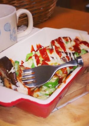茄子とオクラのケチャマヨチーズ焼き。-レシピのメイン写真