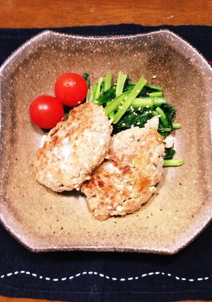 豆腐ハンバーグ 箸でこねる！塩レモンいり-レシピのメイン写真