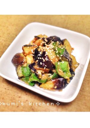 なすとピーマンの甘味噌炒め♡お弁当にも♡-レシピのメイン写真