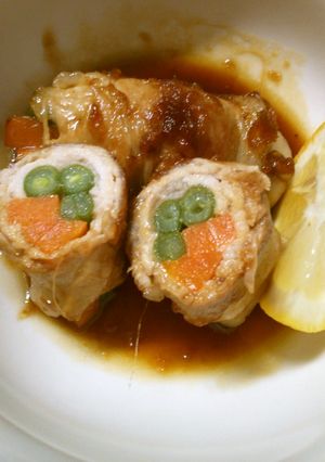 いんげん 人参の 豚肉巻き 照り焼き味で-レシピのメイン写真