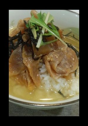 お刺身の残りをづけにして♪鯛茶漬け！-レシピのメイン写真
