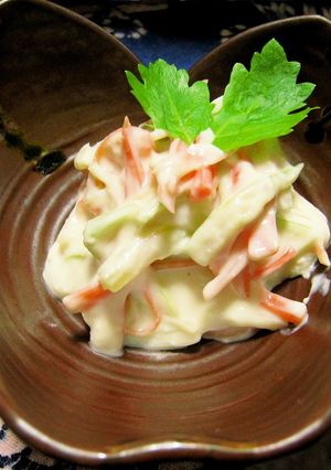 お手軽セロリと人参のクリームチーズ白和え-レシピのメイン写真