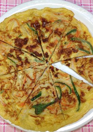 チヂミ風♪青パパイヤの卵焼き-レシピのメイン写真