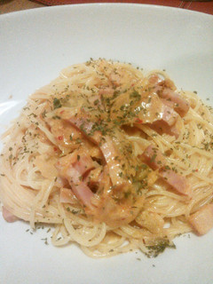 キムチとベーコンの生クリームパスタ-レシピのメイン写真