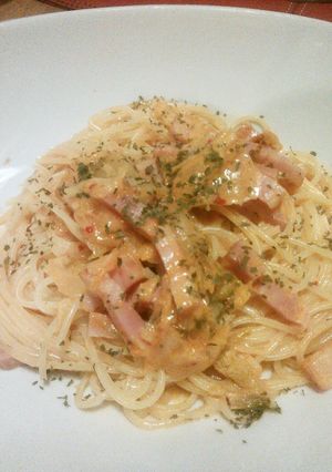 キムチとベーコンの生クリームパスタ-レシピのメイン写真