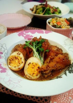 圧力鍋de手羽元のハニーマスタード煮込み-レシピのメイン写真