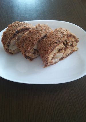 大豆粉 豆乳ココアロールケーキ-レシピのメイン写真