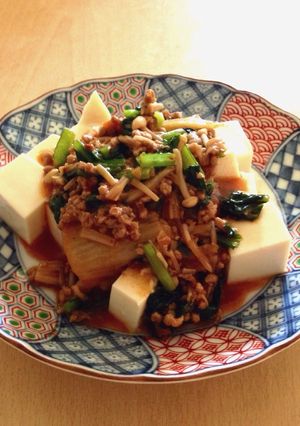 麻婆豆腐風☆野菜と肉とキムチのあんかけ-レシピのメイン写真