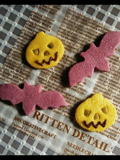 【カボチャ】型抜きクッキー【コウモリ】-レシピのメイン写真
