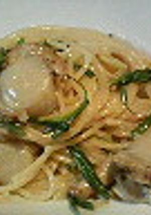 ホタテとネギの柚子胡椒クリームパスタ-レシピのメイン写真