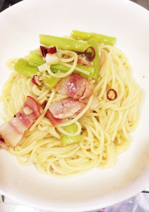 アスパラとベーコンのペペロンチーノ-レシピのメイン写真