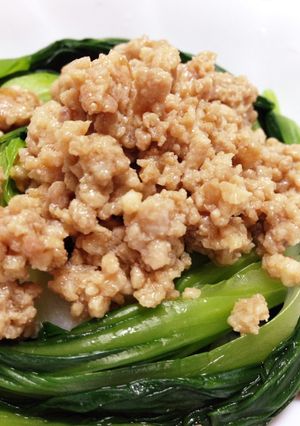 3週間ダイエット青梗菜の肉そぼろ-レシピのメイン写真