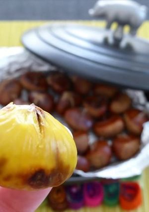 ストウブで焼き栗　ポン栗-レシピのメイン写真
