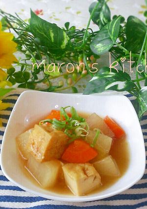 お鍋で簡単♡中華風大根と厚揚げの煮物-レシピのメイン写真