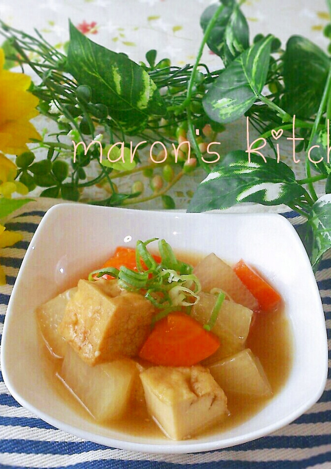 お鍋で簡単♡中華風大根と厚揚げの煮物-レシピのメイン写真