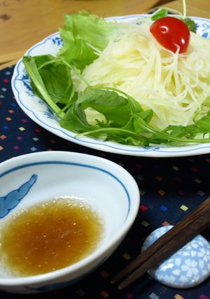 ベジ麺☆じゃがいもそうめん　わさび風味-レシピのメイン写真