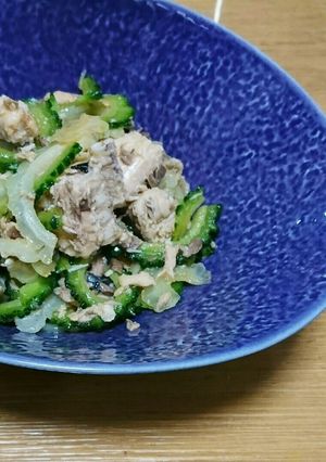 ゴーヤ(白菜)と鮭缶(ツナ缶)炒め-レシピのメイン写真