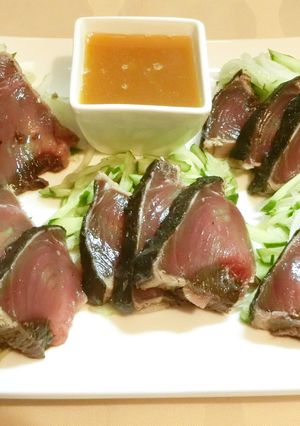 かつおのたたきと黄味酢-レシピのメイン写真