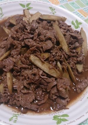牛肉とごぼうの炒めもの-レシピのメイン写真