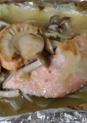 簡単♡おいしい♡鮭とホタテのホイル焼き-レシピのメイン写真