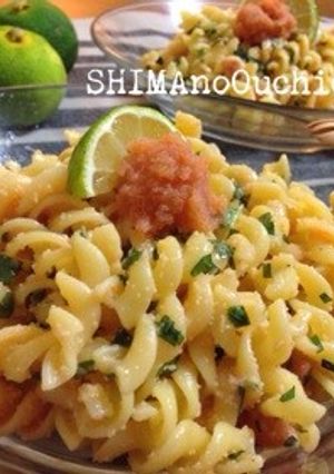 カボス香る大葉とタラコのマカロニパスタ-レシピのメイン写真