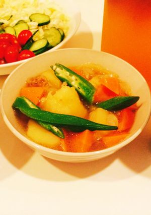 男の肉じゃが〜夏の終わりに夏野菜〜-レシピのメイン写真
