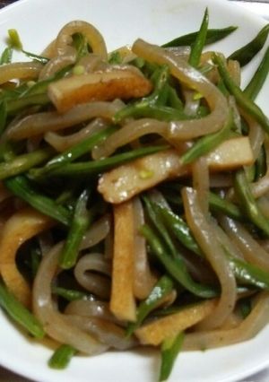 平さやいんげんの油炒め-レシピのメイン写真