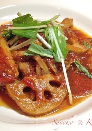 蓮根と豚肉のデミグラス煮込み-レシピのメイン写真