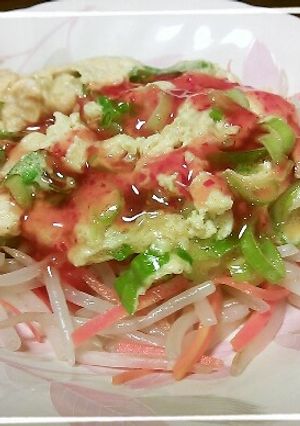 もやしの卵餡かけチリソース味-レシピのメイン写真