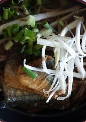 そばの「さんま蒲焼き」乗せ-レシピのメイン写真