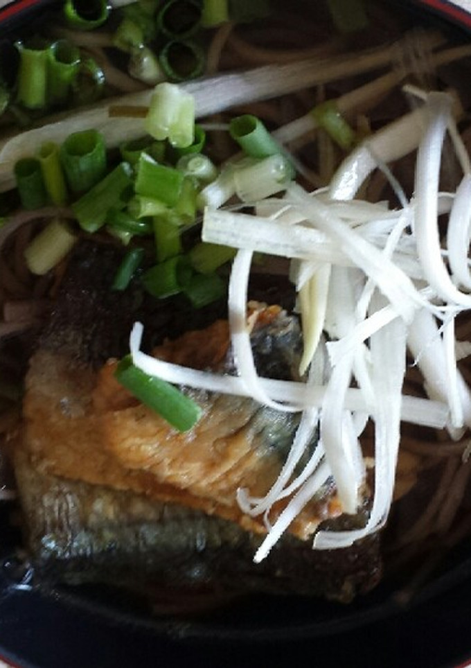 そばの「さんま蒲焼き」乗せ-レシピのメイン写真