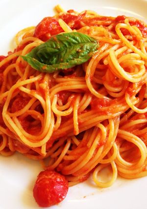 トマトとナスのスパゲティー-レシピのメイン写真