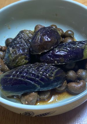 秋ナスとムカゴの煮物🎶-レシピのメイン写真