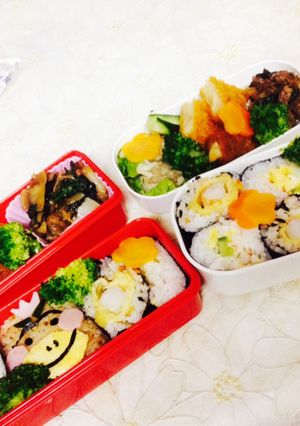 キャラ弁入門！簡単花かっぱのごはん！-レシピのメイン写真