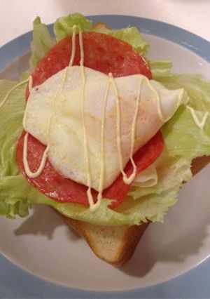 玉子ビアソーセージのせ食パン-レシピのメイン写真