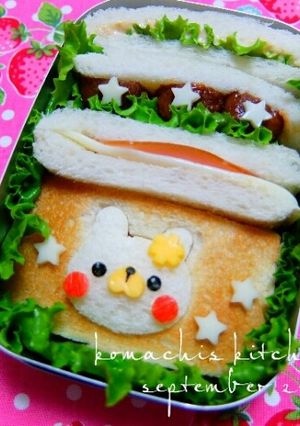 幼稚園 お弁当 サンドイッチ♡うさぎ-レシピのメイン写真