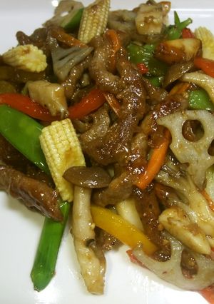 牛肉と彩り野菜の黒胡椒炒め-レシピのメイン写真