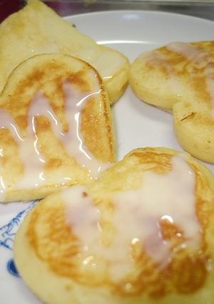 ハートのホットケーキ-レシピのメイン写真
