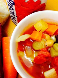 サツマイモとトマトのスープ-レシピのメイン写真
