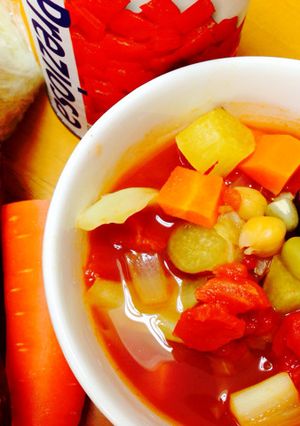サツマイモとトマトのスープ-レシピのメイン写真