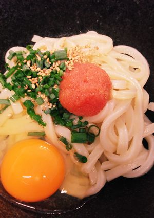 3分ランチ!冷凍うどん☆明太釜玉➕卵ご飯-レシピのメイン写真