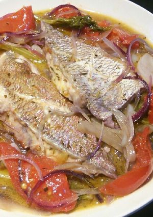 鯛とセロリのアクアパッツァ-レシピのメイン写真