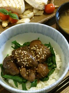 鶏レバーでレバニラ丼-レシピのメイン写真
