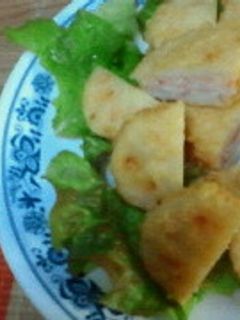 蓮根、海老つくねはさみ揚げ-レシピのメイン写真