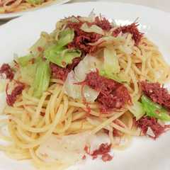 รูปของ コンビーフとキャベツのスパゲッティ