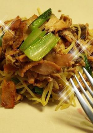 サバ缶（水煮）と野菜きのこの和風パスタ-レシピのメイン写真